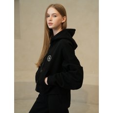 WT-02 DAILY HOODED ZIP UP_BLACK