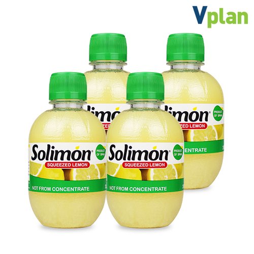 솔리몬 스퀴즈드 레몬즙 4병 총 1.12L 레몬 수 착즙 원액 주스