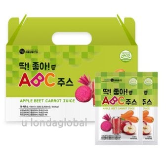  미쁨생활건강 ABC 주스 아침대용 간식 100ml 30개