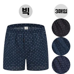 남성 속옷 트렁크 면100 사각팬티 3매입 세트 국산 빅사이즈 110 120_P423204377