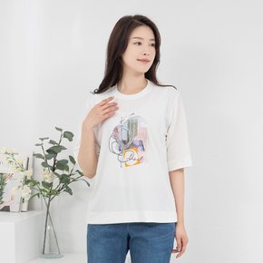 엄마옷 크러쉬 라운드 티셔츠 TS405085 중년여성의류/50대/60대/마담/빅사이즈