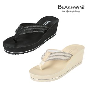 베어파우(BEARPAW) 여성 CASEY 웨지 쪼리 2종택1(K2149037OB,K2149001OB)