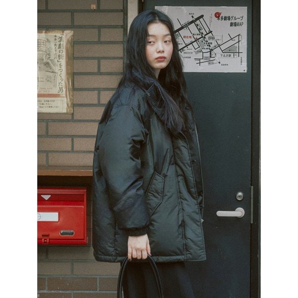 MID-LENGTH DOWN JACKET V2 (KHAKI-BLACK)