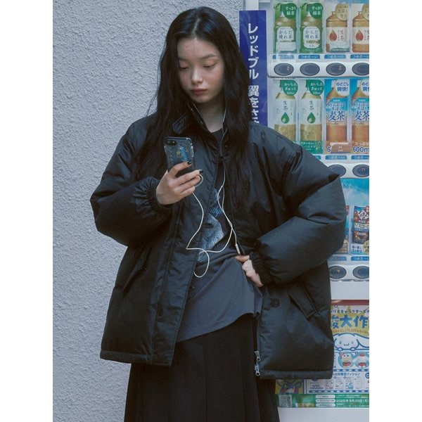 MID-LENGTH DOWN JACKET V2 (KHAKI-BLACK)