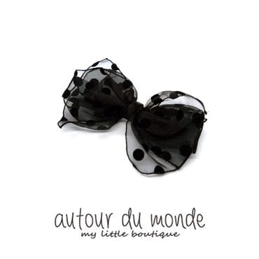 오뜨르뒤몽드 dot ribbon hairpin (black)