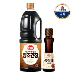 [사조대림] 더느리게담은 양조간장 1.8L x1개 +통참깨참기름 300ml x1개