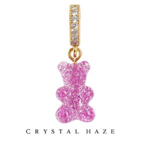 [정품] 크리스탈 헤이즈 Pave Notalgia Bear Pendant - Magenta (PCT-Magenta)