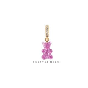 [정품] 크리스탈 헤이즈 Pave Notalgia Bear Pendant - Magenta (PCT-Magenta)