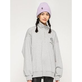 UNISEX HALF ZIP-UP TOP(GRAY)