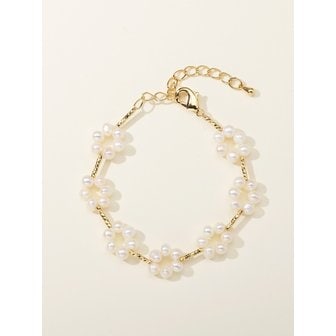 파인드엘리스 Handmade Freshwater Pearl Flower Bracelet