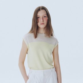 Sheer Mock Neck Sweater_LIGHT YELLOW_