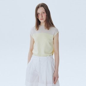 Sheer Mock Neck Sweater_LIGHT YELLOW_