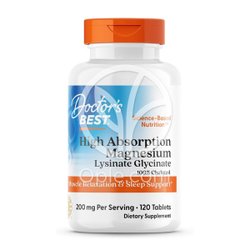 Doctors BEST 고흡수 킬레이트 마그네슘 100 mg 120 타블렛 닥터스베스트