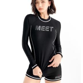 /오엠티 1+1 여성 래쉬가드 세트 긴팔 서핑 웨이크보드