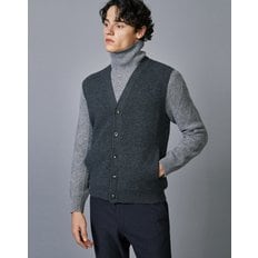 [23FW] [Pure Wool] 버튼업 그레이 베스트 DMSW3D006G3