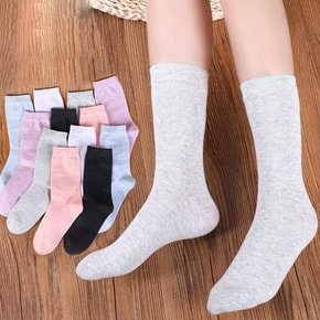 [더망고플래닛] 고급 초등학생 중학생 무지 면양말 A타입