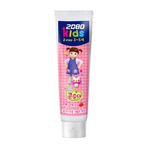 2080 키즈치약 스텝2 딸기 75g 1개 유아 어린이 치약