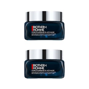 BIOTHERM 비오템 포스 슈프림 블랙 마스크 나이트케어 50ML 2팩