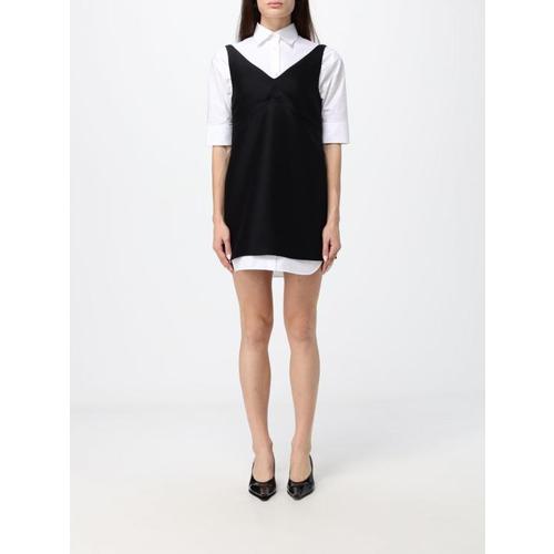 발렌시아가 하이브리드 셔츠 미니 드레스 A00296TUT22 1000 Black