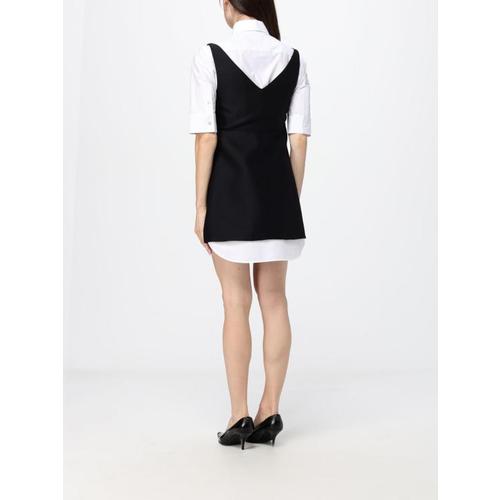 발렌시아가 하이브리드 셔츠 미니 드레스 A00296TUT22 1000 Black
