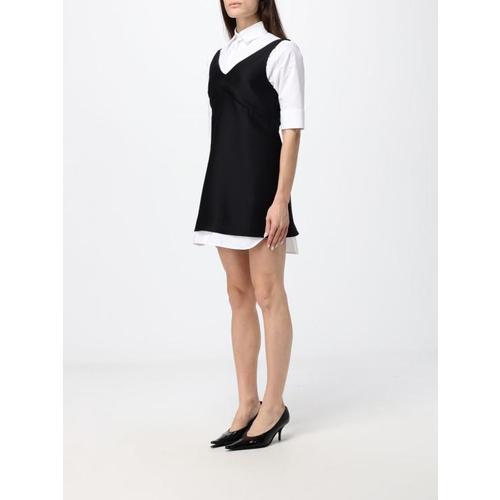 발렌시아가 하이브리드 셔츠 미니 드레스 A00296TUT22 1000 Black