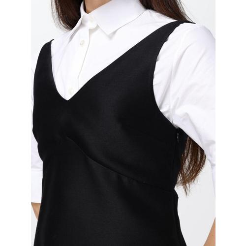 발렌시아가 하이브리드 셔츠 미니 드레스 A00296TUT22 1000 Black