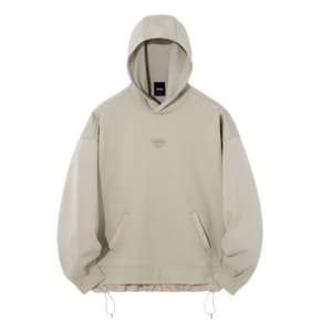 (유니)SIDE WOVEN MIX HOODIE (BEIGE) [LSRSCTH105M]