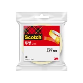 3M 스카치 투명 테이프 리필 3인치 550R(18mmx20M) [NEX]