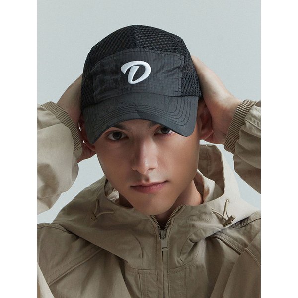 D MESH BLACK CAMP-CAP