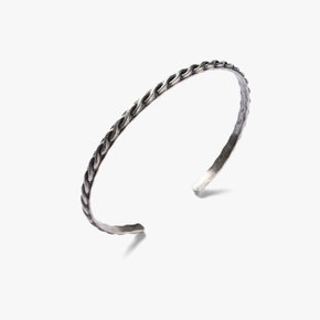 OJO DE MEX 오호 데 멕스 BRASS BANGLE SLIM SILVER (ROPE) OJF1M80002A19
