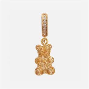 크리스탈 헤이즈 Nostalgia Bear Glittery Pave Pendant 24k