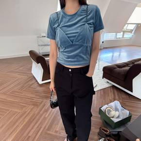 벨벳 브라 티셔츠