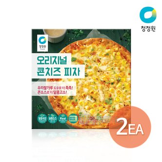 청정원 오리지널 콘치즈 피자 355g x 2개