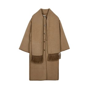 FW25 여성 엠브로이더드 스카프코트 244WRO0131FB0292 033 _EMT