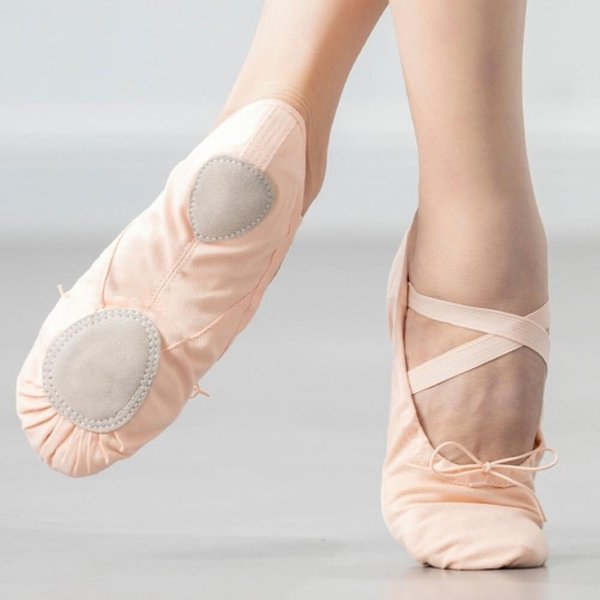 [옷자락] 여자 스포츠 입문용 천 x자형 밴딩 발레 슈즈