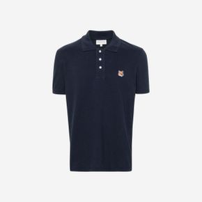 메종 키츠네 폭스 헤드 패치 폴로 잉크 블루 Maison Kitsune Fox Head Patch Polo Ink Blue