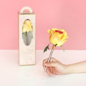 옐로우오렌지 엘레강스 로즈 장미 플라워펜 - yellow orange elegance rose flower pen