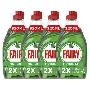 Fairy 오리지널 주방세제 오리지널 리퀴드 농축 기름때제거 320ml 4팩