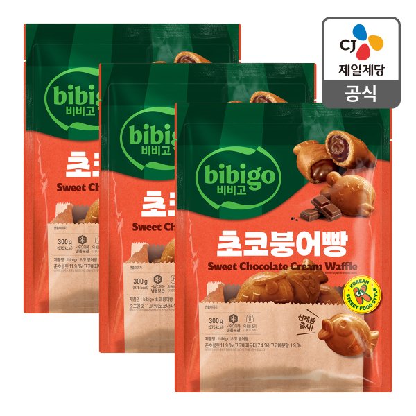 [본사배송] 비비고 초코 붕어빵 300g X 3개