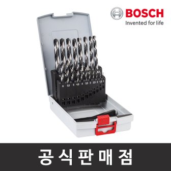 보쉬 정품 HSS PointTeQ 메탈 드릴비트 세트 19PCS (1~10mm) 철재용 금속용