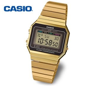 [정품] CASIO 카시오 A700WG-9A 슈퍼슬림 빈티지 레트로 전자 메탈시계