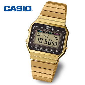 카시오 [정품] CASIO 카시오 A700WG-9A 슈퍼슬림 빈티지 레트로 전자 메탈시계