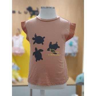 밍크뮤 [부산점] 여아 거북이 포인트 티셔츠 3141533201