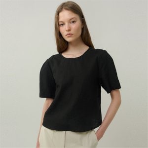 blank03 [블랭크03] linen cross blouse (black)