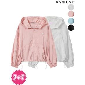 리본 레이스 테잎 후드 바람막이 집업 점퍼_P433771059