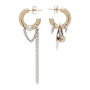 저스틴 클렌퀏 닉 이어링 NICK EARRINGS GOLD & PALLADIUM Gold & Palladium