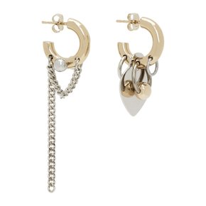 저스틴 클렌퀏 닉 이어링 NICK EARRINGS GOLD & PALLADIUM Gold & Palladium