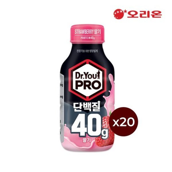 T 닥터유프로 단백질드링크 40g 딸기 (350ml) x 20개 T