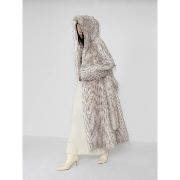 SHAGGY FUR HOOD COAT