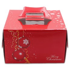 크리스마스 케이크박스 10개 2호 레드 쉬폰케이크상자